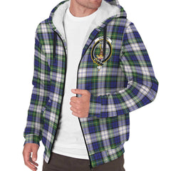 Gordon Dress Modern Tartan Crest Sherpa Hoodie