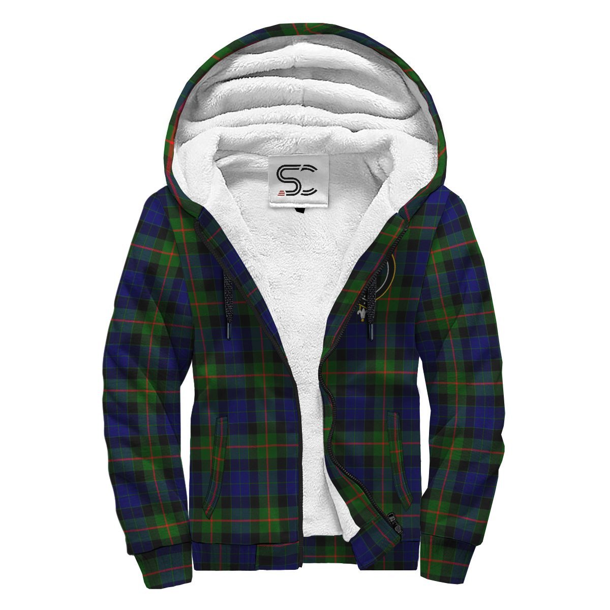 Gunn Modern Tartan Crest Sherpa Hoodie