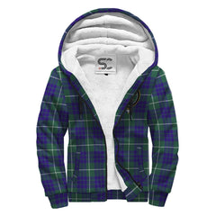 Hamilton Hunting Modern Tartan Crest Sherpa Hoodie