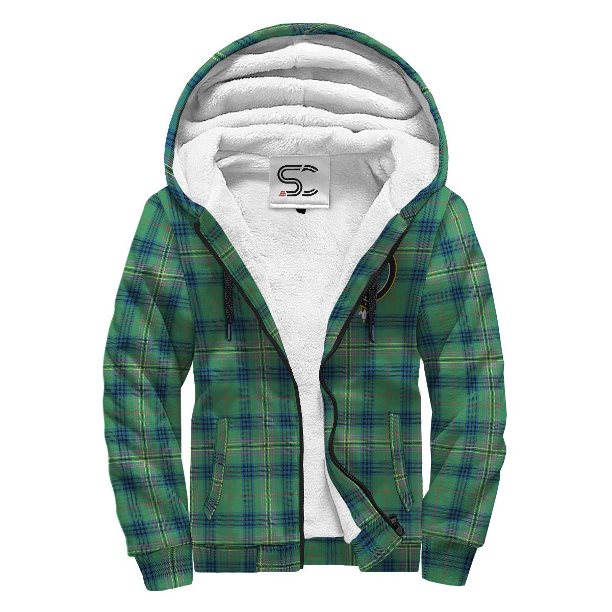 Kennedy Ancient Tartan Crest Sherpa Hoodie