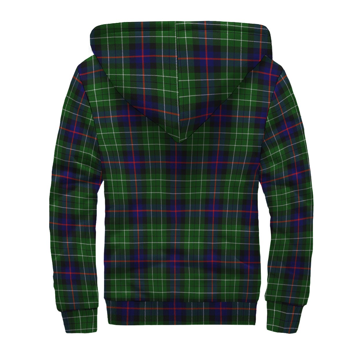 Leslie Hunting Tartan Crest Sherpa Hoodie