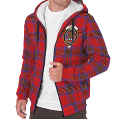 Leslie Modern Tartan Crest Sherpa Hoodie