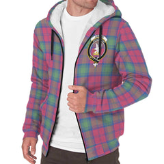 Lindsay Ancient Tartan Crest Sherpa Hoodie