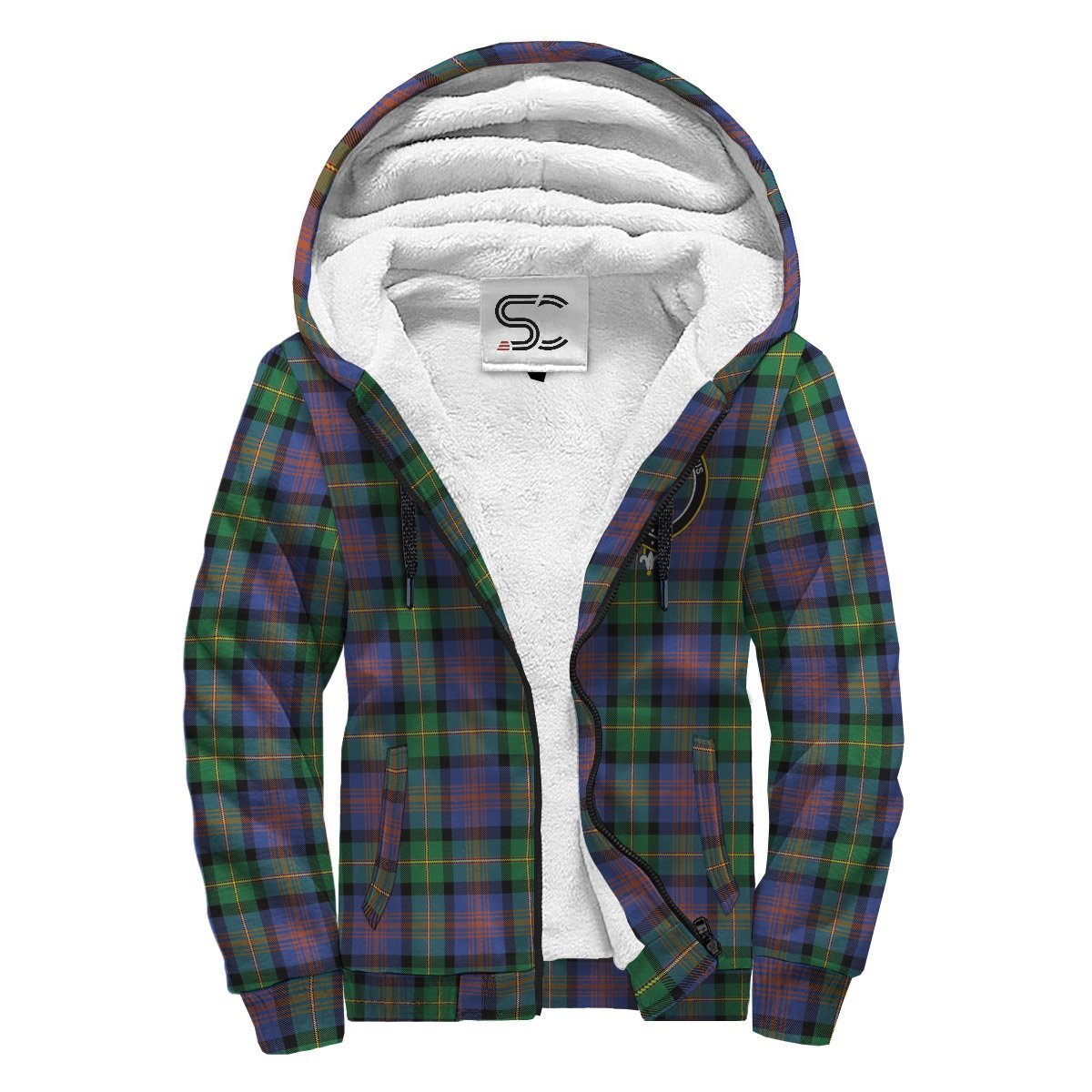 Logan Ancient Tartan Crest Sherpa Hoodie