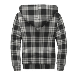 MacFarlane Black & White Ancient Tartan Crest Sherpa Hoodie