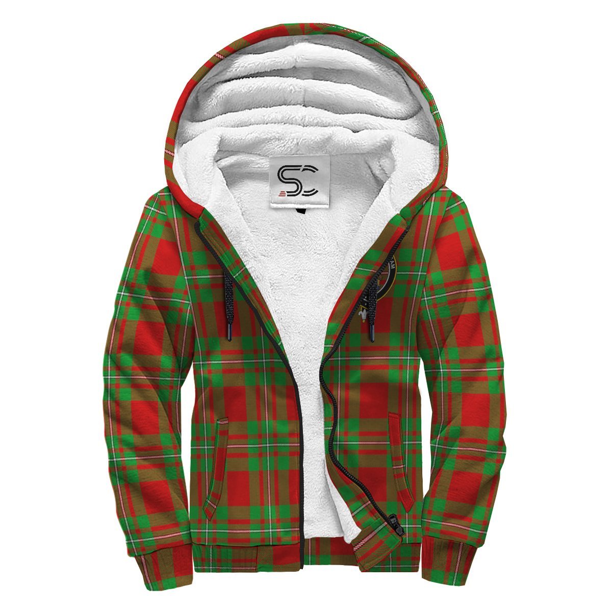 MacGregor Modern Tartan Crest Sherpa Hoodie