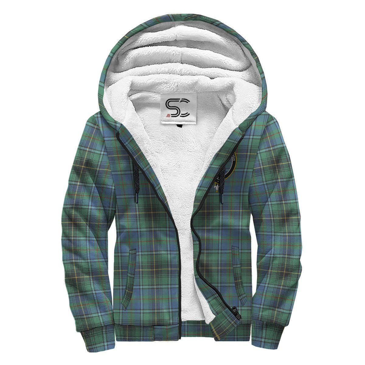 MacInnes Ancient Tartan Crest Sherpa Hoodie