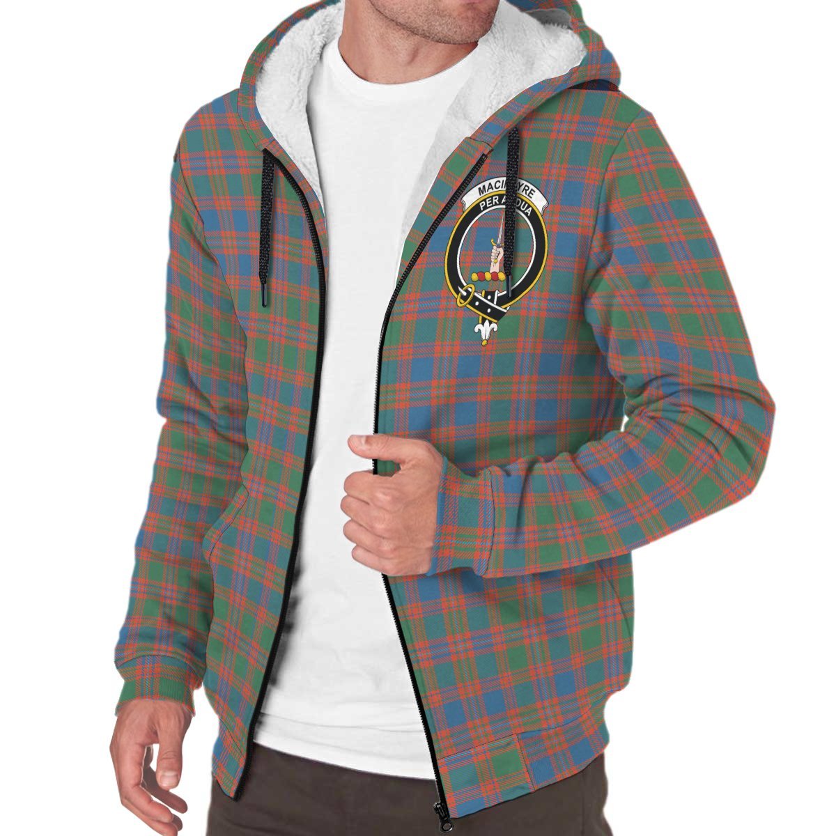 MacIntyre Ancient Tartan Crest Sherpa Hoodie