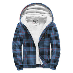 MacKay Blue Tartan Crest Sherpa Hoodie