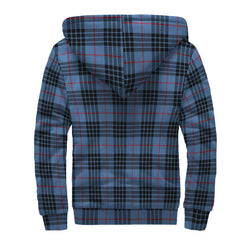 MacKay Blue Tartan Crest Sherpa Hoodie