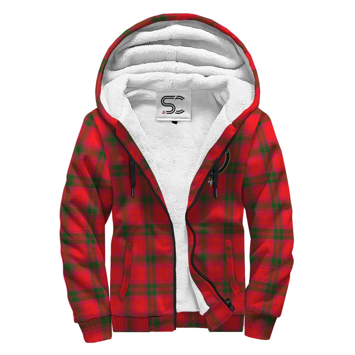 MacNab Modern Tartan Crest Sherpa Hoodie