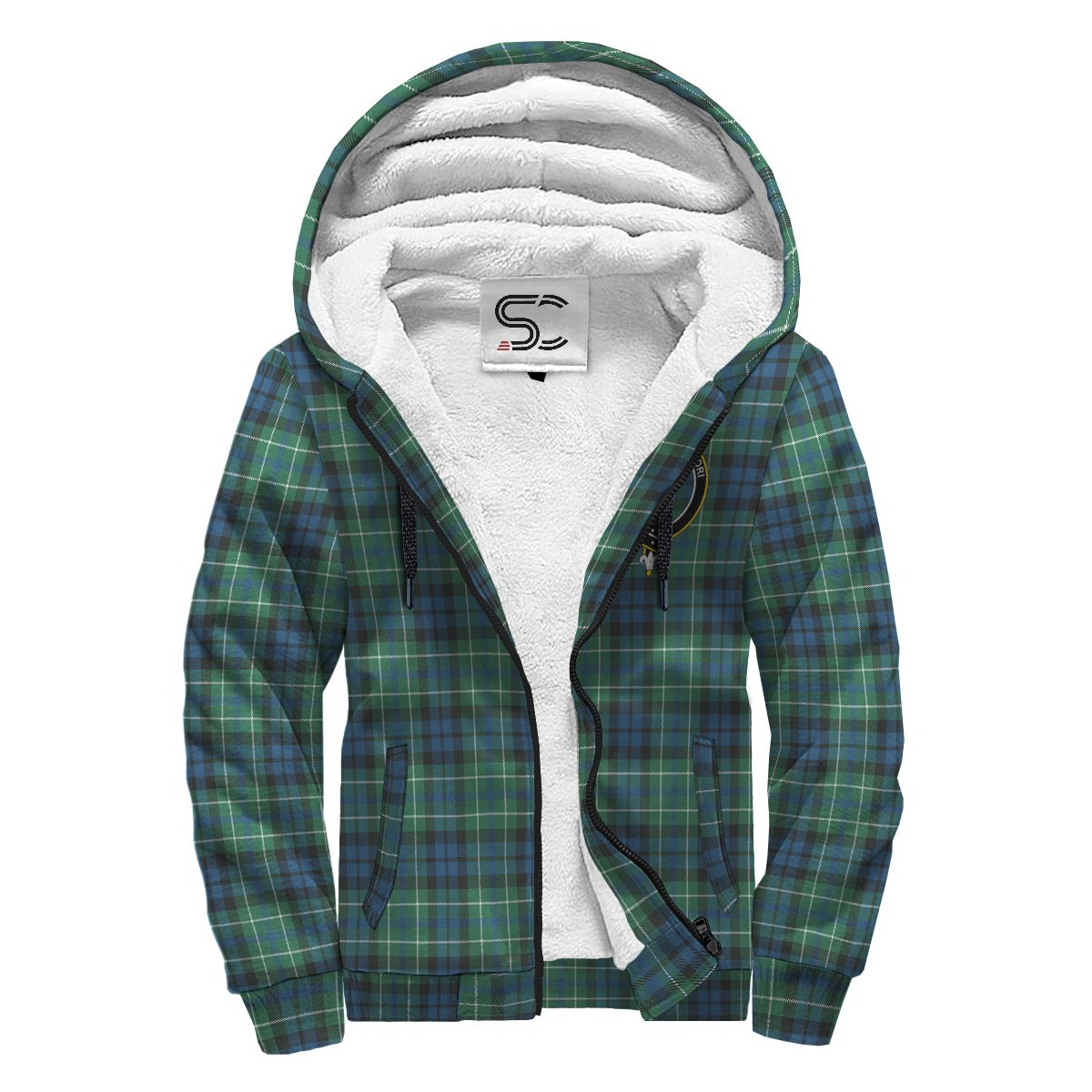 MacNeill of Colonsay Ancient Tartan Crest Sherpa Hoodie