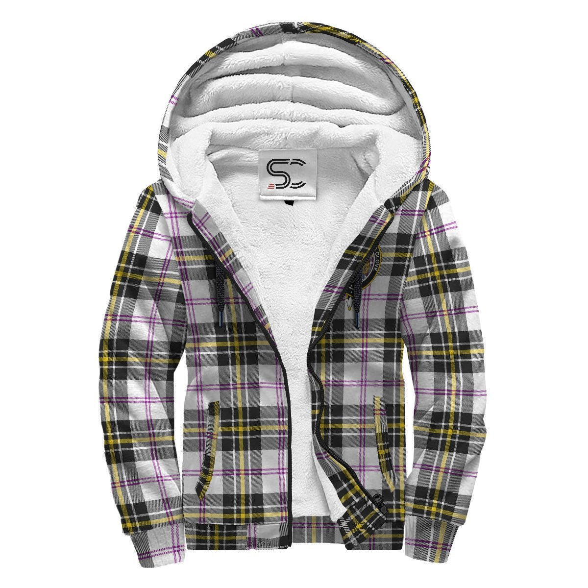 MacPherson Dress Modern Tartan Crest Sherpa Hoodie