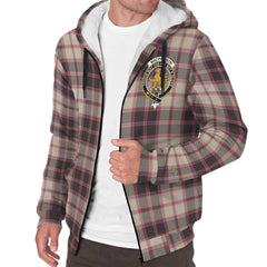 MacPherson Hunting Ancient Tartan Crest Sherpa Hoodie