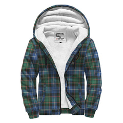 MacRae Hunting Ancient Tartan Crest Sherpa Hoodie