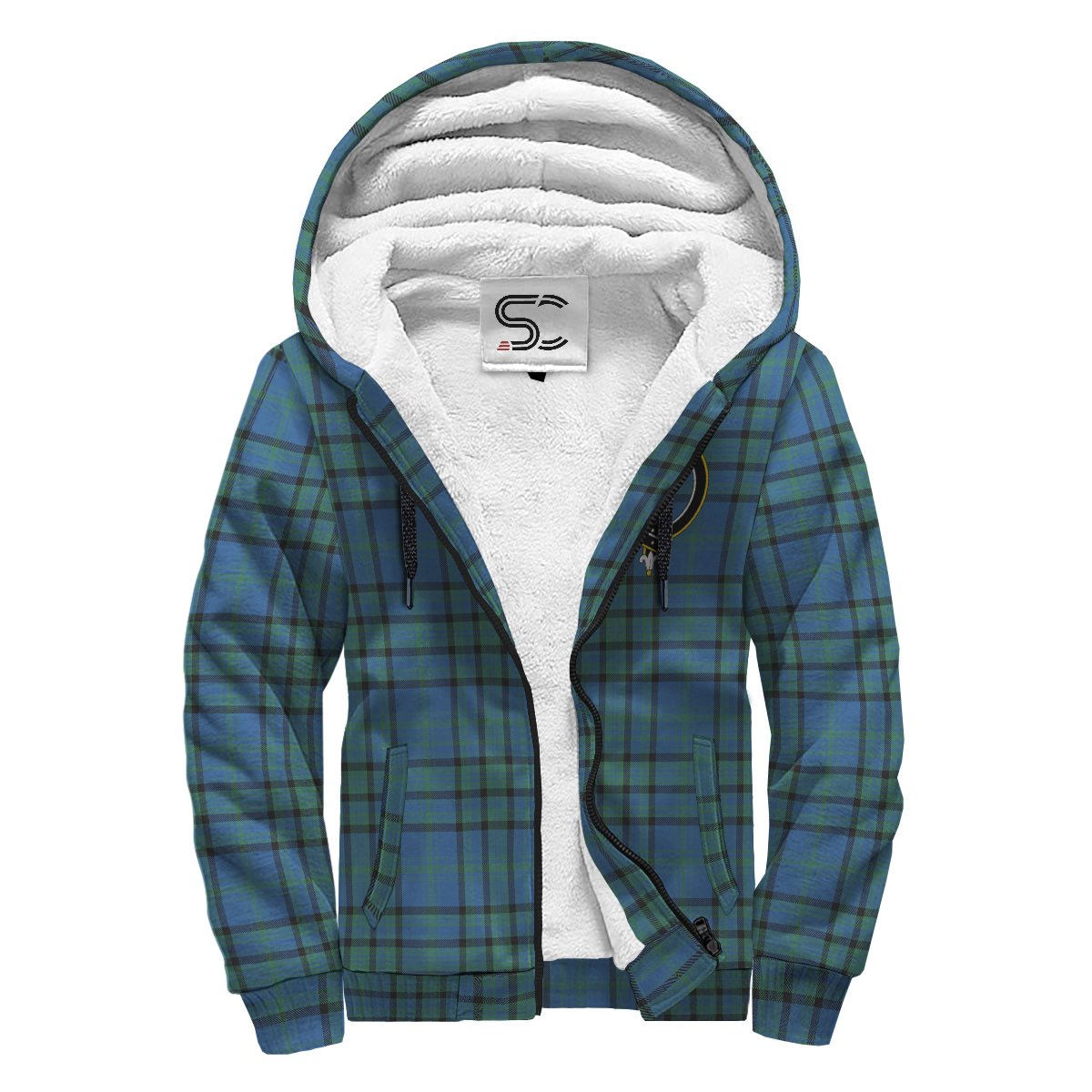 Matheson Hunting Ancient Tartan Crest Sherpa Hoodie