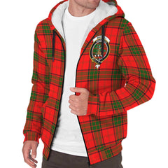 Maxwell Modern Tartan Crest Sherpa Hoodie