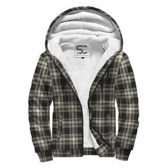 Menzies Black & White Ancient Tartan Crest Sherpa Hoodie