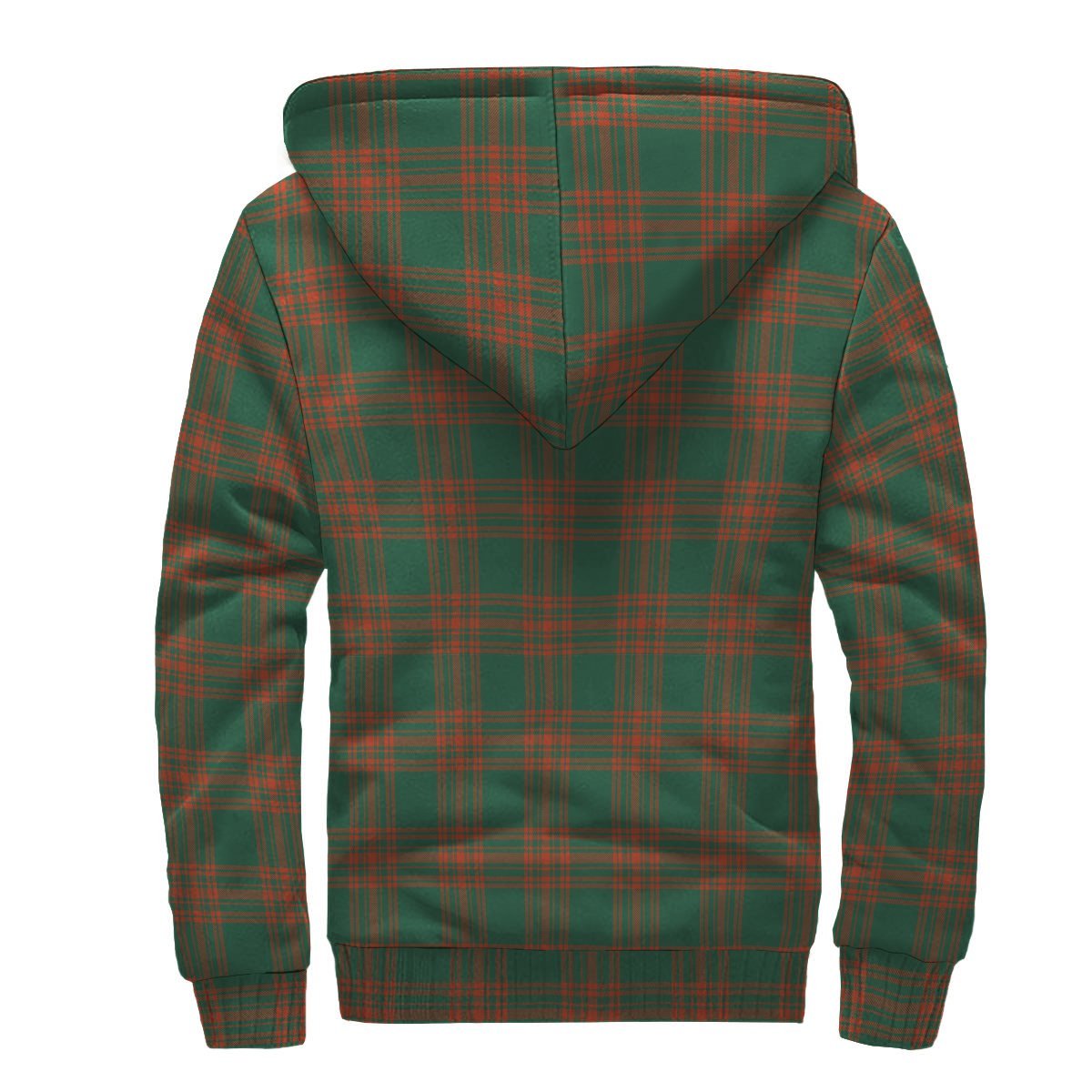 Menzies Green Ancient Tartan Crest Sherpa Hoodie