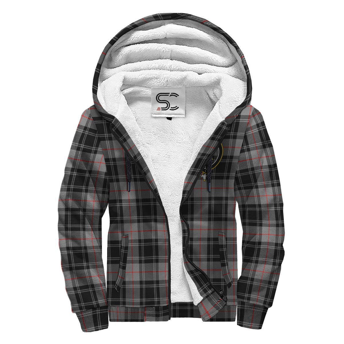 Moffat Modern Tartan Crest Sherpa Hoodie