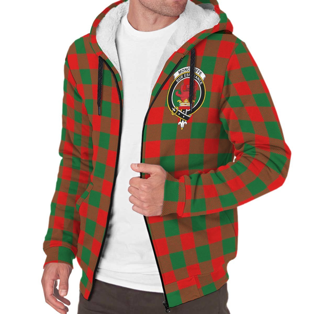 Moncrieffe Tartan Crest Sherpa Hoodie