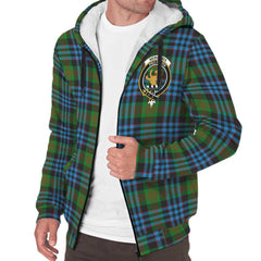 Newlands of Lauriston Tartan Crest Sherpa Hoodie