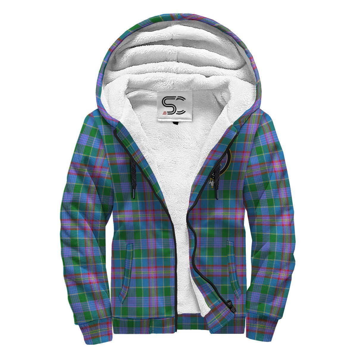 Ralston Tartan Crest Sherpa Hoodie