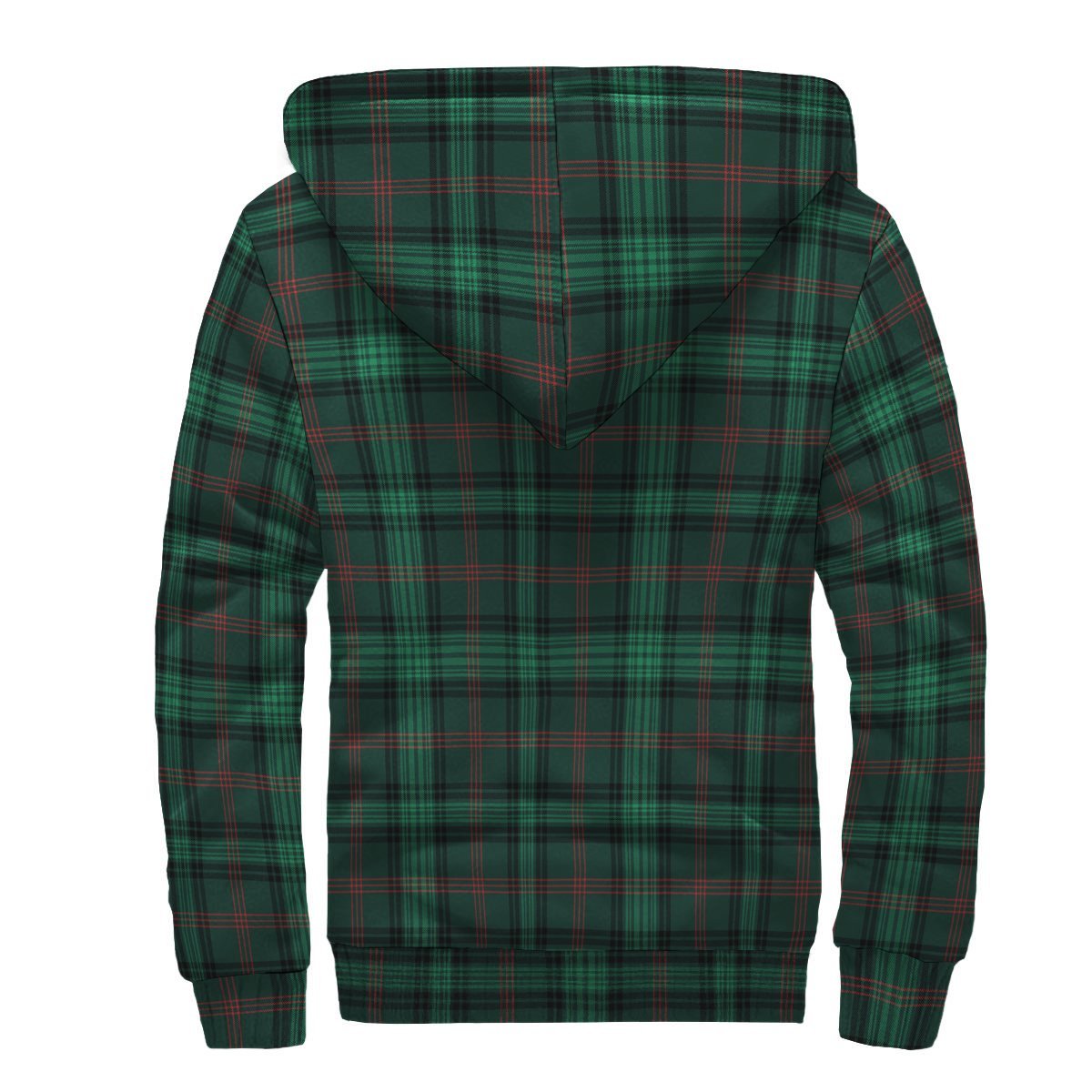 Ross Hunting Modern Tartan Crest Sherpa Hoodie