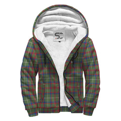 Shaw Green Modern Tartan Crest Sherpa Hoodie