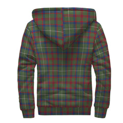 Shaw Green Modern Tartan Crest Sherpa Hoodie