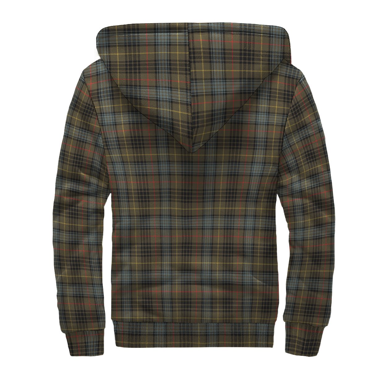 Stewart Hunting Weathered Tartan Crest Sherpa Hoodie