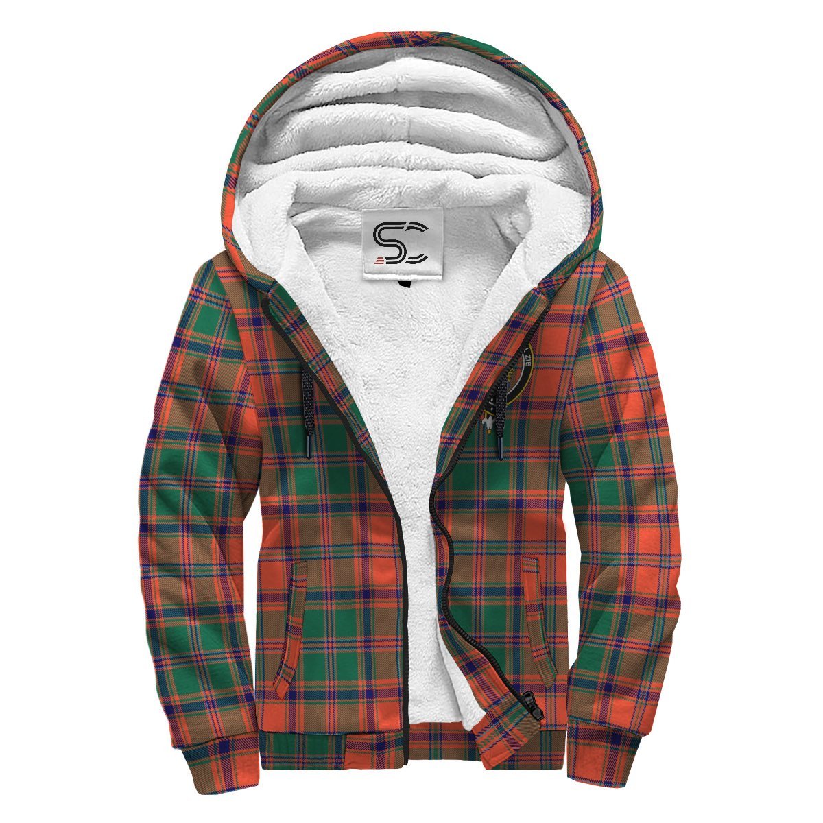 Stewart of Appin Ancient Tartan Crest Sherpa Hoodie