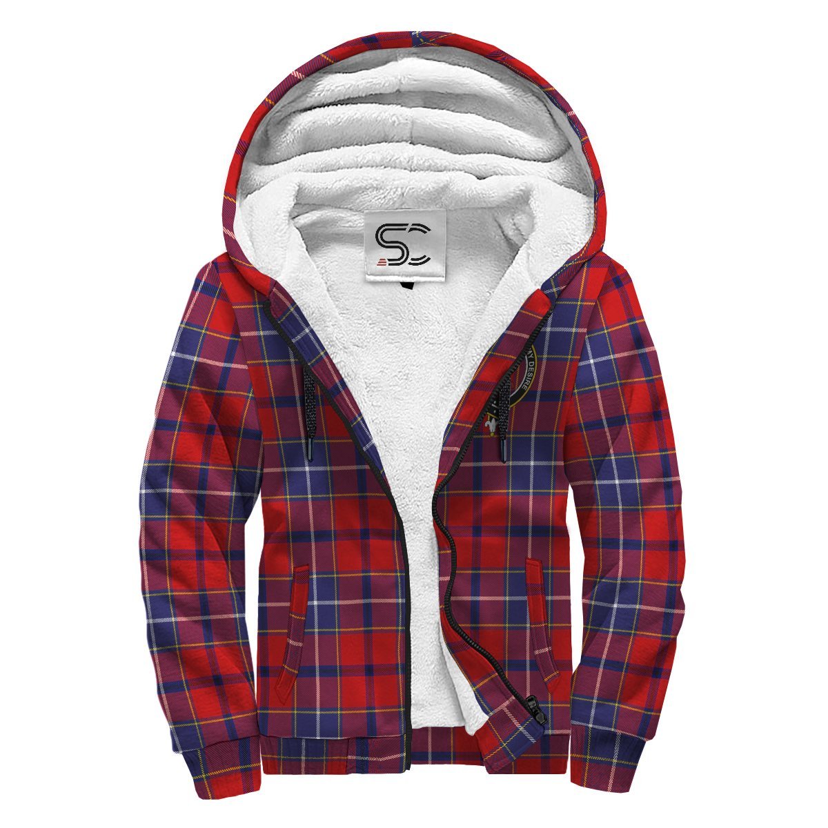 Wishart Dress Tartan Crest Sherpa Hoodie