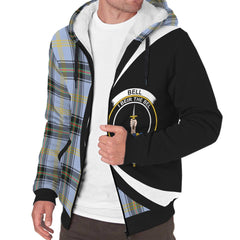 Bell of the Borders Tartan Crest Sherpa Hoodie - Circle Style