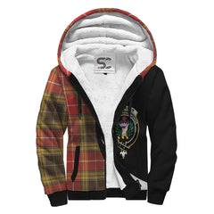 Buchanan Old Set Weathered Tartan Crest Sherpa Hoodie - Circle Style