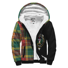 Buchanan Old Sett Tartan Crest Sherpa Hoodie - Circle Style