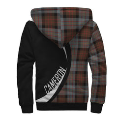 Cameron of Erracht Weathered Tartan Crest Sherpa Hoodie - Circle Style