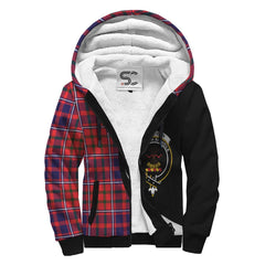 Cameron of Lochiel Modern Tartan Crest Sherpa Hoodie - Circle Style