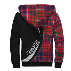 Cameron of Lochiel Modern Tartan Crest Sherpa Hoodie - Circle Style