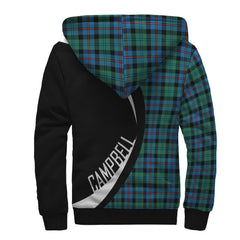 Campbell of Cawdor Ancient Tartan Crest Sherpa Hoodie - Circle Style