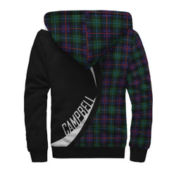 Campbell of Cawdor Modern Tartan Crest Sherpa Hoodie - Circle Style