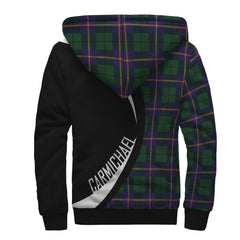 Carmichael Modern Tartan Crest Sherpa Hoodie - Circle Style