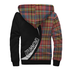 Drummond of Strathallan Tartan Crest Sherpa Hoodie - Circle Style