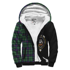 Duncan Modern Tartan Crest Sherpa Hoodie - Circle Style