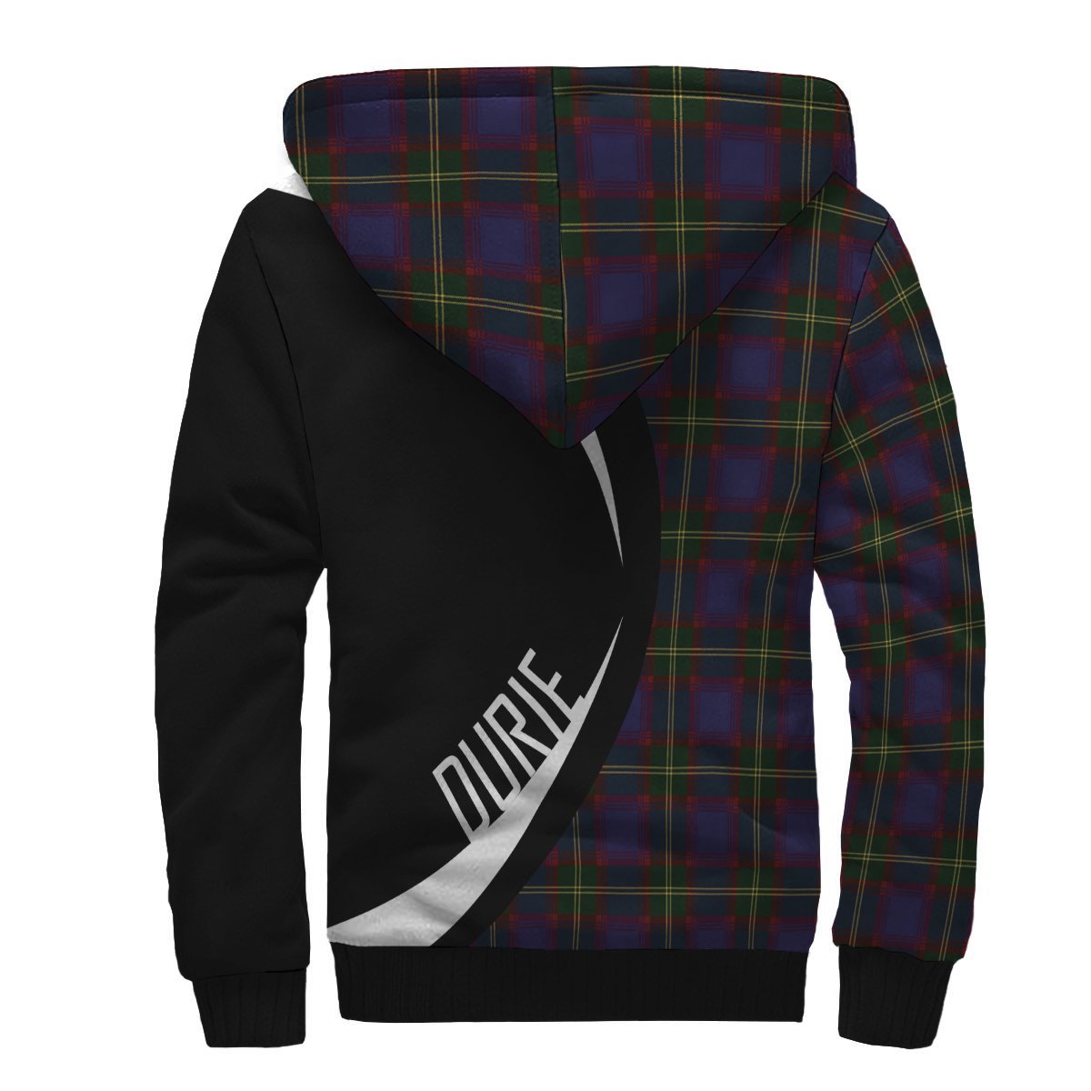 Durie Tartan Crest Sherpa Hoodie - Circle Style