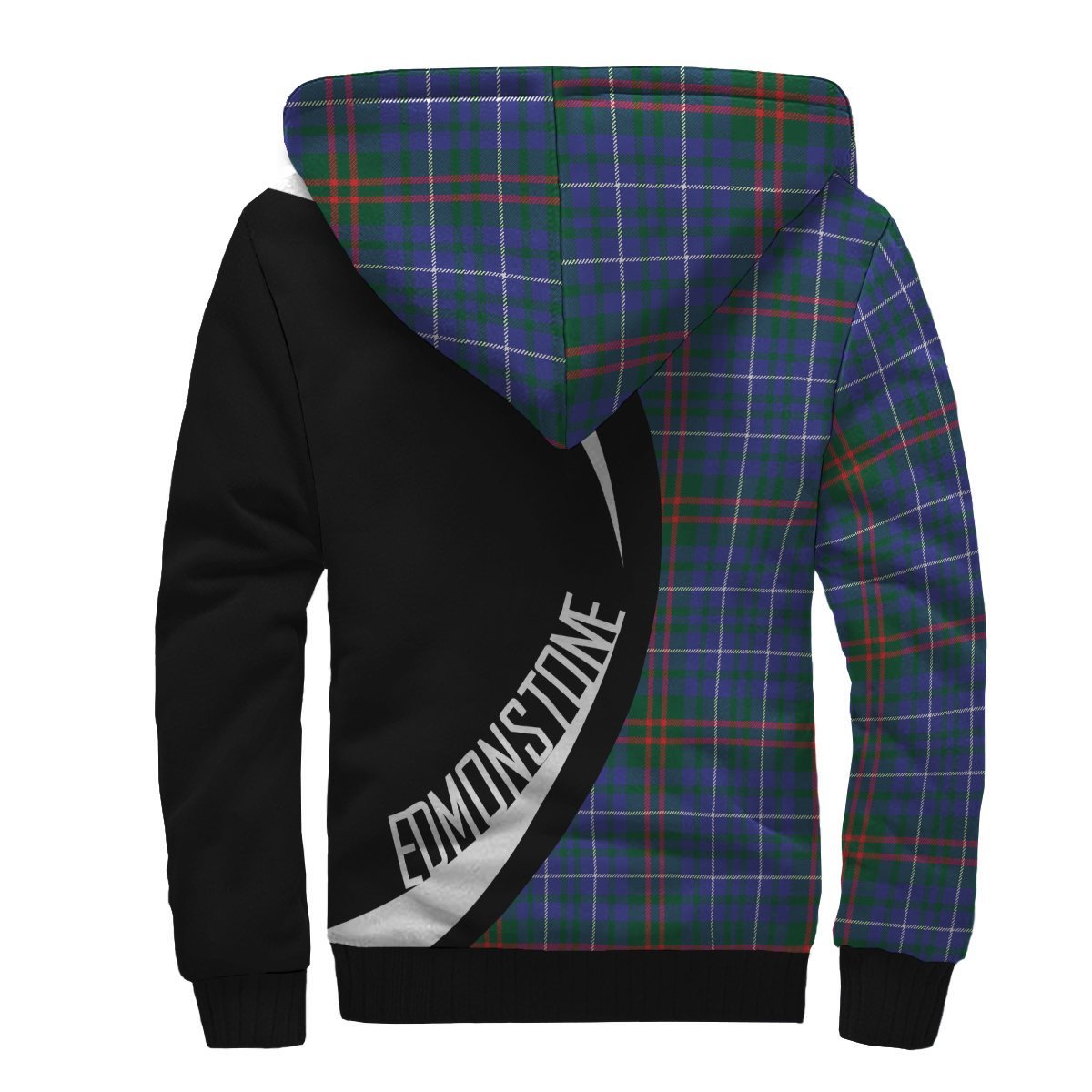 Edmonstone Tartan Crest Sherpa Hoodie - Circle Style