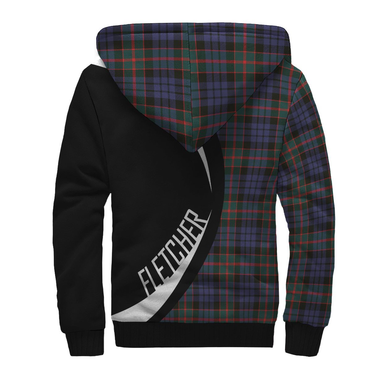 Fletcher of Dunans Tartan Crest Sherpa Hoodie - Circle Style