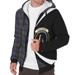 Fletcher of Dunans Tartan Crest Sherpa Hoodie - Circle Style