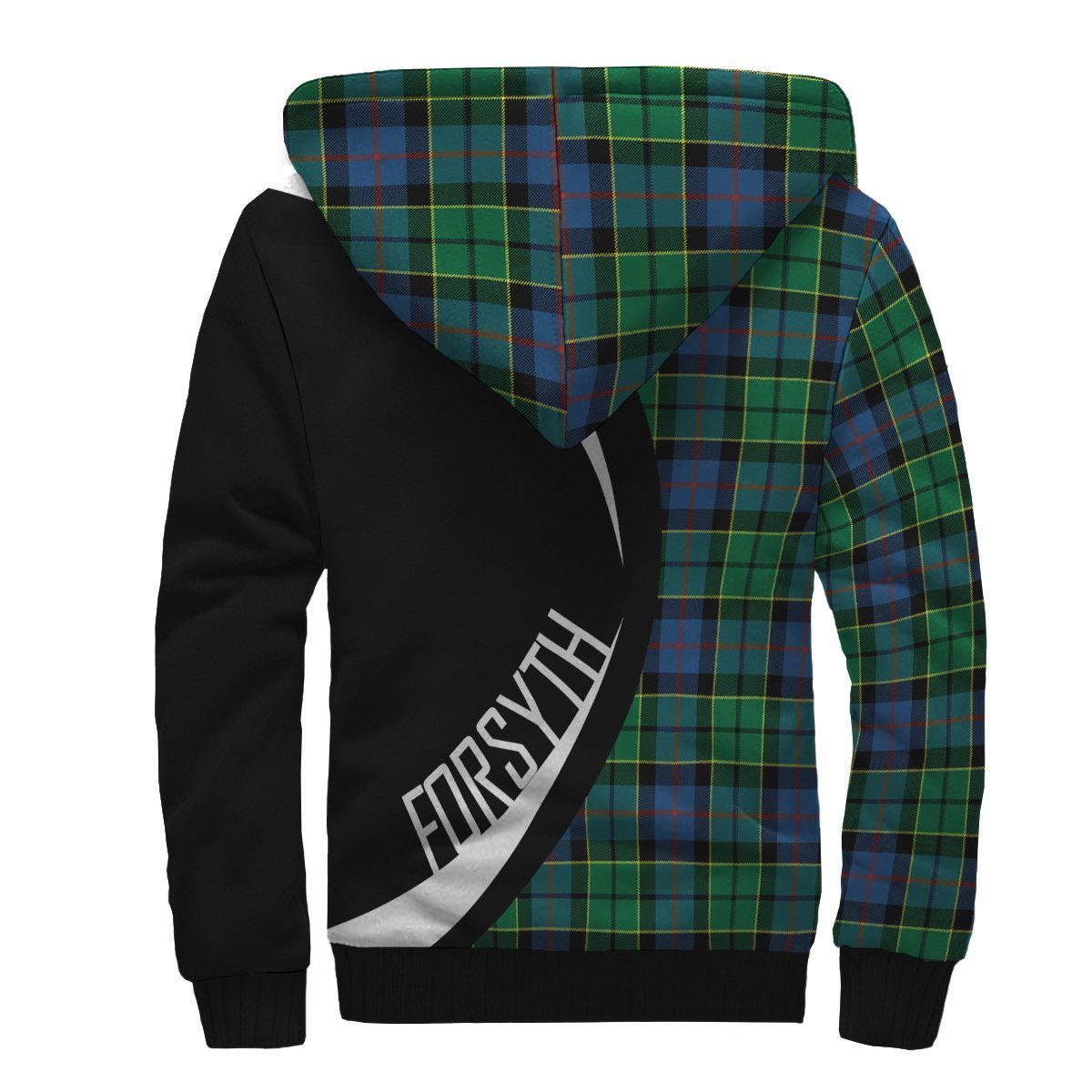 Forsyth Ancient Tartan Crest Sherpa Hoodie - Circle Style