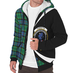 Forsyth Ancient Tartan Crest Sherpa Hoodie - Circle Style